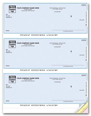 DLA105 Laser 3 To Page Checks QuickBooks Compatible Unlined 8 1/2 x 11