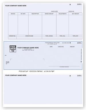 DLM216 Laser Middle Accounts Payable Check 8 1/2 x 11