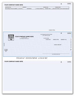 DLM217 Laser Middle Accounts Payable Check 8 1/2 x 11