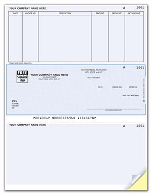 DLM225 Laser Middle Accounts Payable Check 8 1/2 x 11