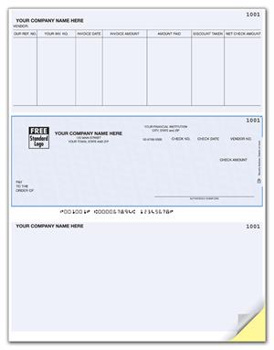 DLM279 Laser Middle Accounts Payable Check Compatible with Peachtree for MAC 8 1/2 x 11