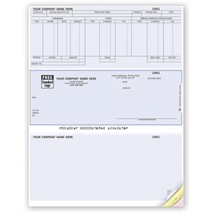 DLM303 Laser Middle Payroll Check 8 1/2 x 11