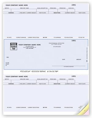 DLM304 Laser Middle Payroll Check 8 1/2 x 11