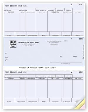 DLM312 Laser Middle Payroll Check 8 1/2 x 11