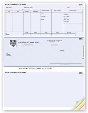 DLM313 Laser Payroll Check, Compatible with Great Plains 8 1/2 x 11