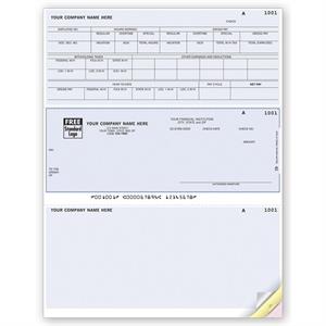 DLM318 Laser Middle Payroll Check 8 1/2 x 11