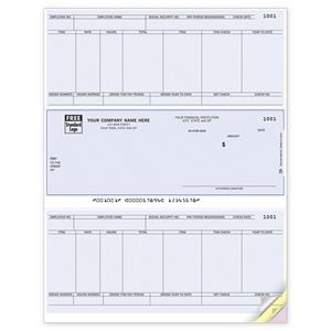 DLM341 Laser Checks Payroll Compatible with Sage/Peachtree  8 1/2 x 11