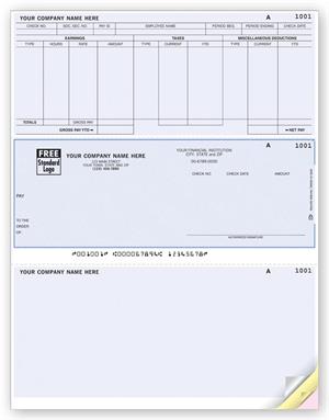 DLM344 Laser Middle Payroll Check  8 1/2 x 11