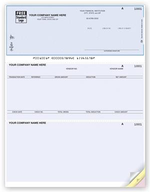 DLT203 Laser Top Accounts Payable Check 8 1/2 x 11