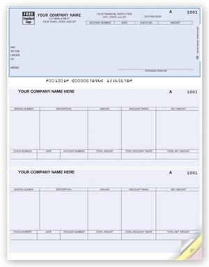 DLT238 Laser Top Accounts Payable Check 8 1/2 x 11