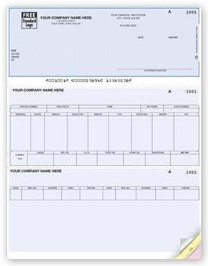 DLT310 Laser Top Payroll Check 8 1/2 x 11