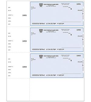 DLW005 Laser Wallet Check, Unlined Hole-Punched 8 1/2 x 11