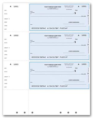 DLW010 Laser Wallet Check Lined Hole-Punched 8 1/2 x 11