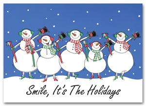 DV09050 Smiling Snowmen Holiday Card