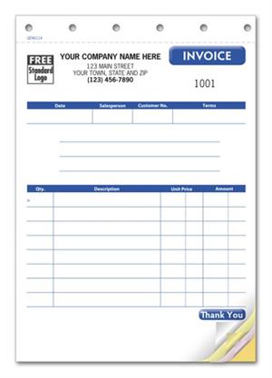 GEN0114 Compact Invoice Carbonless 5 2/3 x 7