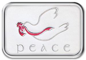 H1123 Dove of Peace Christmas Envelope Seal 1 7/8 x 1 1/4