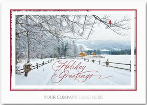 H13604 Snowy Welcome Holiday Card 7 7/8