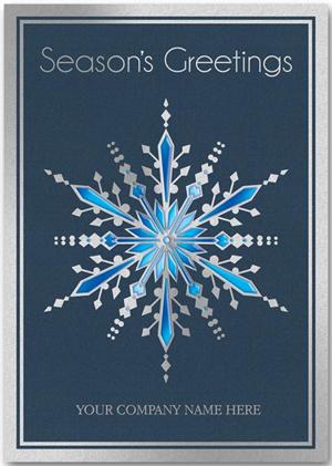 H13609 Blue Burst Holiday Card
