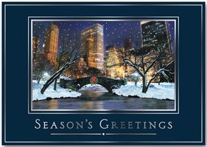 H13648 - N3648 City Stillness Holiday Cards 7 7/8 x 5 5/8