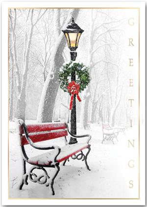 H13652 Park Solace Holiday Cards 7 7/8 x 5 5/8