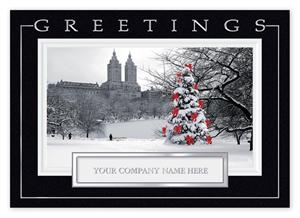 H14620 - N4620 Central Park Joy Holiday Cards 7 7/8 x 5 5/8
