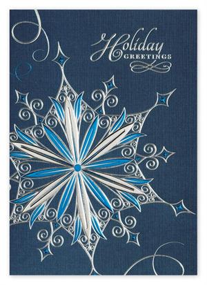 H14636 Crystal Pirouette Holiday Cards 5 5/8 x 7 7/8