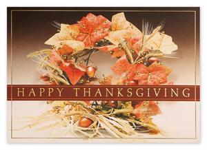 H14653 Ring of Bounty Thanksgiving Cards 7 7/8 x 5 5/8