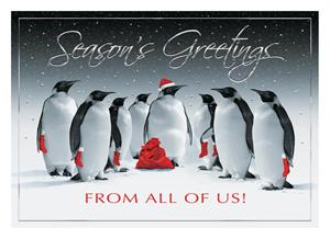 H14659 - N4659 All In Christmas Holiday Cards 7 7/8 x 5 5/8