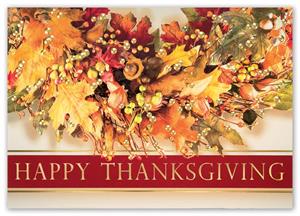 H15601 Feeling Thankful Thanksgiving Cards 7 7/8 x 5 5/8