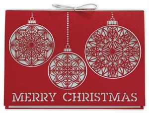 H15603 - N5603 Simply Merry Laser Cut Christmas Holiday Cards 7 7/8 X 5 5/8