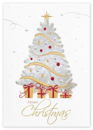 H15625 - N5625 Golden Gifts Christmas Holiday Cards 5 5/8 x 7 7/8