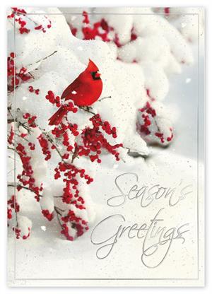 H15643 Red Winged Greetings Holiday Cards 5 5/8 x 7 7/8