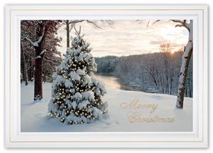 H15645 At First Light Christmas Cards 7 7/8 x 5 5/8