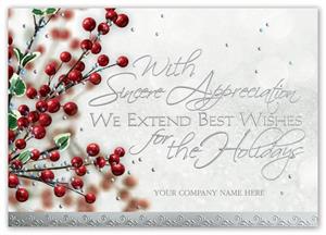 H15661 - N5661 Berries & Wishes Holiday Cards 7 7/8 x 5 5/8