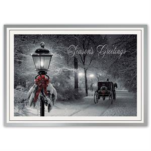 H16634 - NN6634 Lamplight Glow Holiday Cards 7 7/8 x 5 5/8