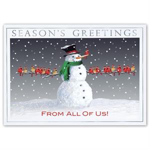 H16638 - NN6638 Friendly Frosty Holiday Cards 7 7/8 x 5 5/8