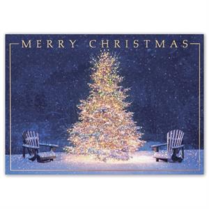 H16651 - N6651 Spectacular Glow Christmas Holiday Cards 7 7/8 x 5 5/8