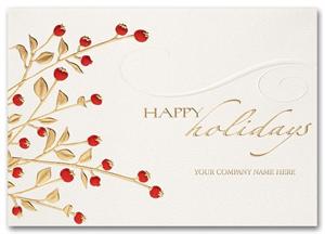 H2611 Berries and Cream Holiday Cards 7 7/8 x 5 5/8