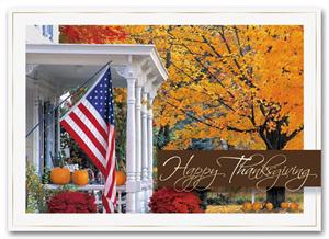 H2665 Golden Days Holiday Card  7 7/8