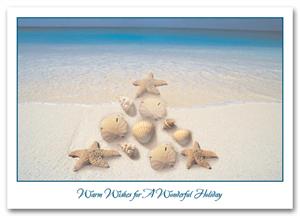 H58856 Festive Shoreline Holiday Cards 7 7/8 x 5 5/8