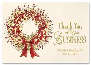 H59107 Grateful Sentiment Business Holiday Cards 7 7/8 x 5 5/8