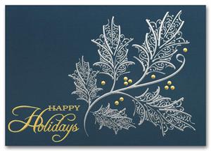 HH1600 Silver and Gold Holiday Cards