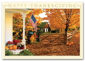 HH1619 Fall Greetings Thanksgiving Card  7 7/8