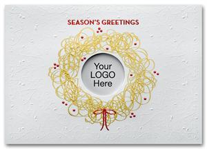 HH1654 Wreathy Calligraphy Holiday Card