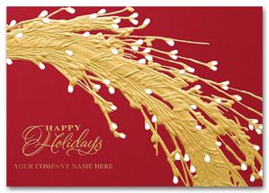 HH1698 Golden Willows Holiday Card