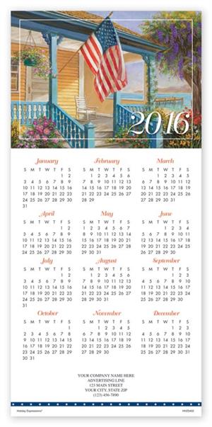 HHZ5402 Glory Days Calendar Cards  7 7/8