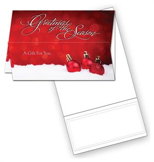 HL2536 Elegant Ornaments Holiday Coupon Card 7 7/8