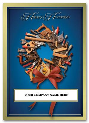 HML1507 Tool Wreath Contractor/Builder Holiday Card
