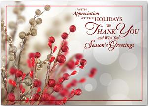 HP13304 - N3304 Tidings of Appreciation Holiday Cards 7 7/8 x 5 5/8
