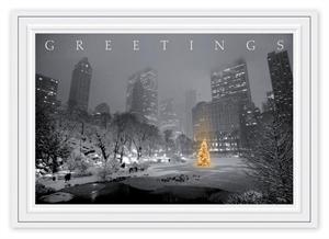 HP14306 City Park Glow Christmas Cards 7 5/8 x 5 5/8